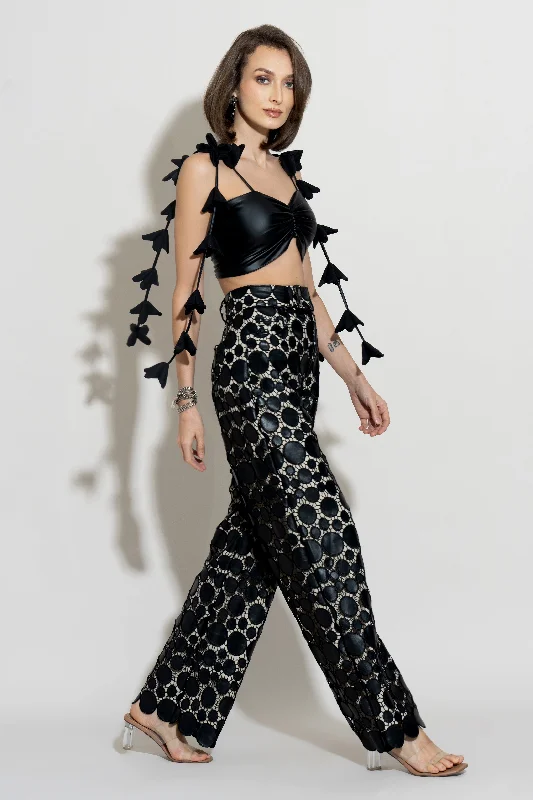 BELLA Top and RAVEN Cutwork Pants Co-ord Classic Cropped Pants
