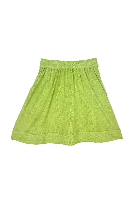 Everyday MINI Skirt  - Lime Sherbet Terry lightweight skirt design