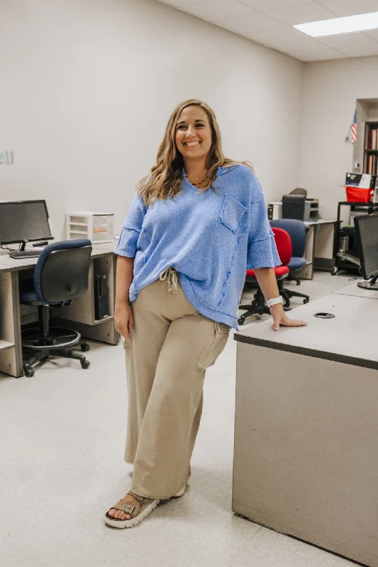 Effortless Behavior Khaki Cargo Pants Soft Stretch Leggings