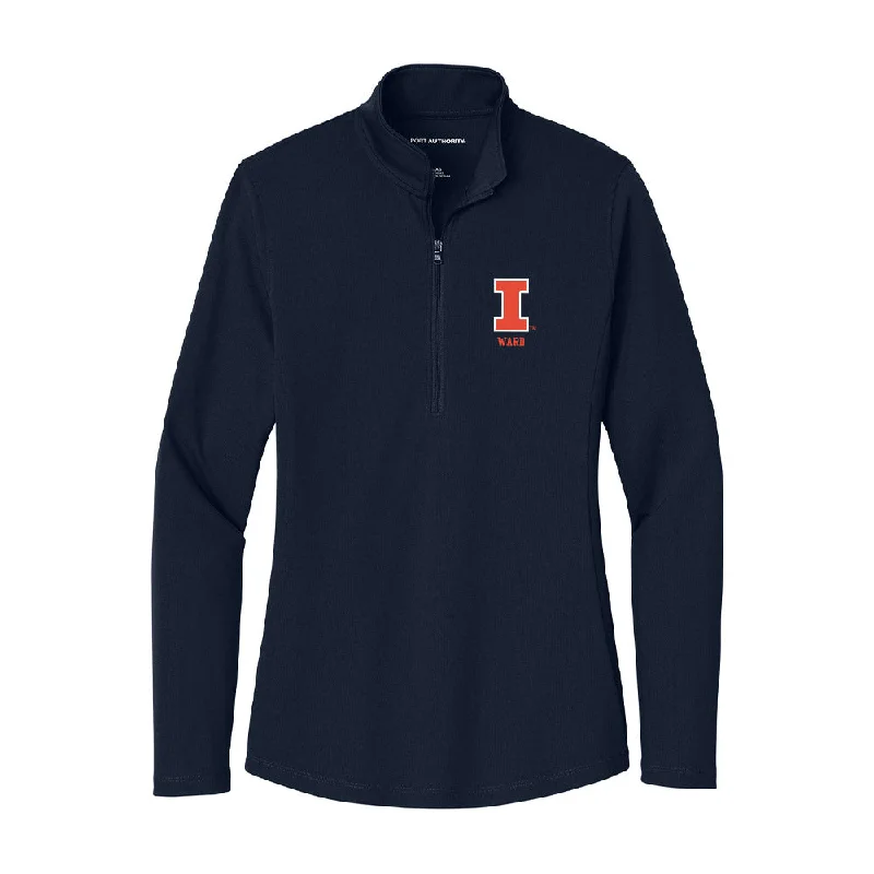 Illinois - NCAA Women's Gymnastics : Arielle Ward - Women's Lightweight Quarter Zip Jacket Knit Jacket Woven Jacket Fleece Jacket Illinois - NCAA Women's Gymnastics : Arielle Ward - Women's Lightweight Quarter Zip Jacket Knit Jacket Woven Jacket Fleece Jacket