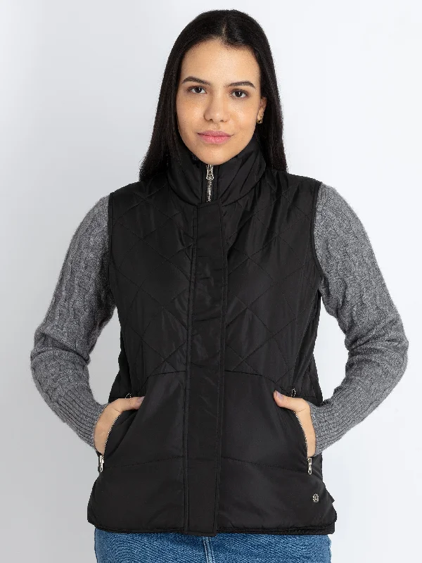 Womens Quilted High Neck Sleeveless Jacket Fleece Fabric Down Fabric Feather Fabric Womens Quilted High Neck Sleeveless Jacket Fleece Fabric Down Fabric Feather Fabric