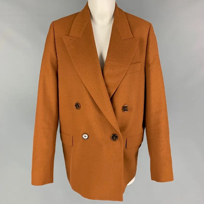 ACNE STUDIOS Size M Brown Polyester Wool Jacket Blazer Wool Jacket Cashmere Jacket Tweed Jacket ACNE STUDIOS Size M Brown Polyester Wool Jacket Blazer Wool Jacket Cashmere Jacket Tweed Jacket