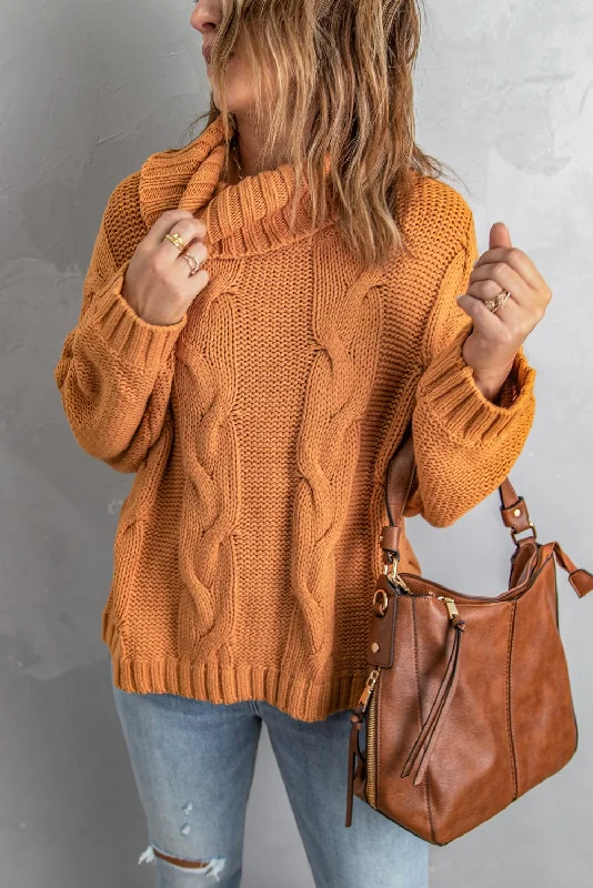 Black Turtleneck Sweater Ribbed Striped Patterned