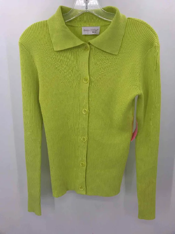 Pre-Owned Emilia George Green Size XS Ribbed Sweater Oversized Loose Flowy