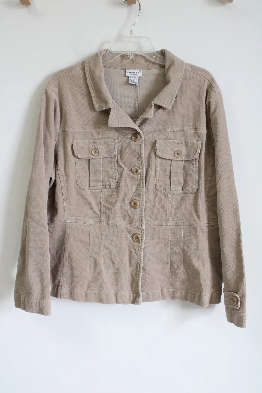 Fashion Bug Tan Corduroy Jacket | 18/20 Cotton Fabric Linen Fabric Terry Fabric