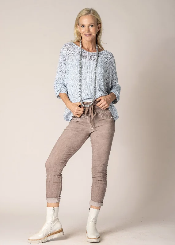 Essie Pants in Milk Chocolate Sleek Black Pants