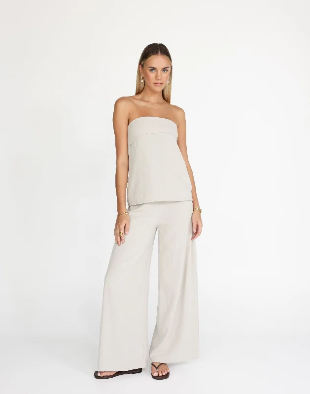 Lisbeth Pants (Latte) Soft Wool Pants
