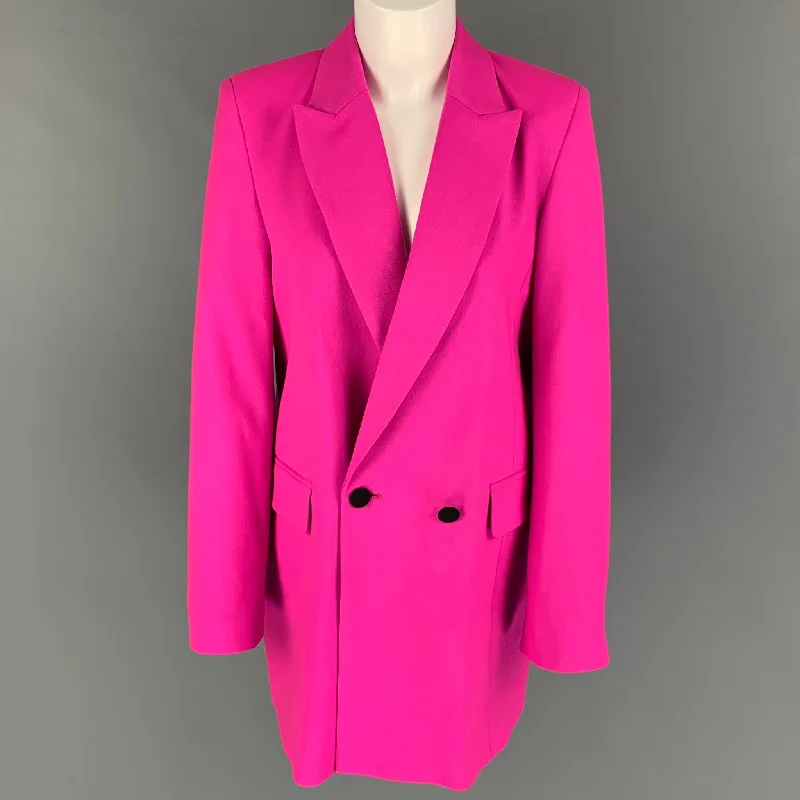 MARCELL VON BERLIN Size 8 Pink Wool Jacket Blazer Fleece Jacket Down Jacket Parka
