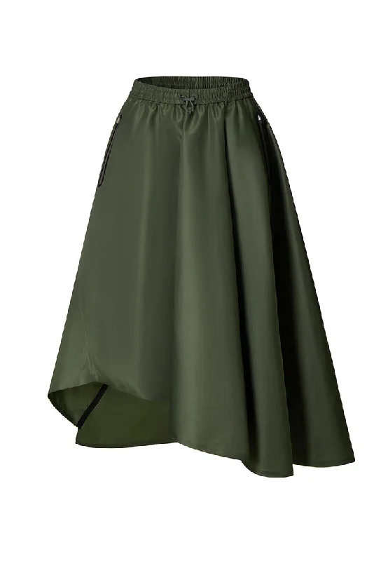 Miranda Water and Wind-resistant Skirt with Drawstring Waist & Asymmetric Hem vintage skirt charm