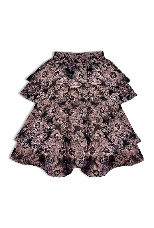 SAMPLE - BF Teagan Party Skirt - Floral Taffeta corduroy skirt textured