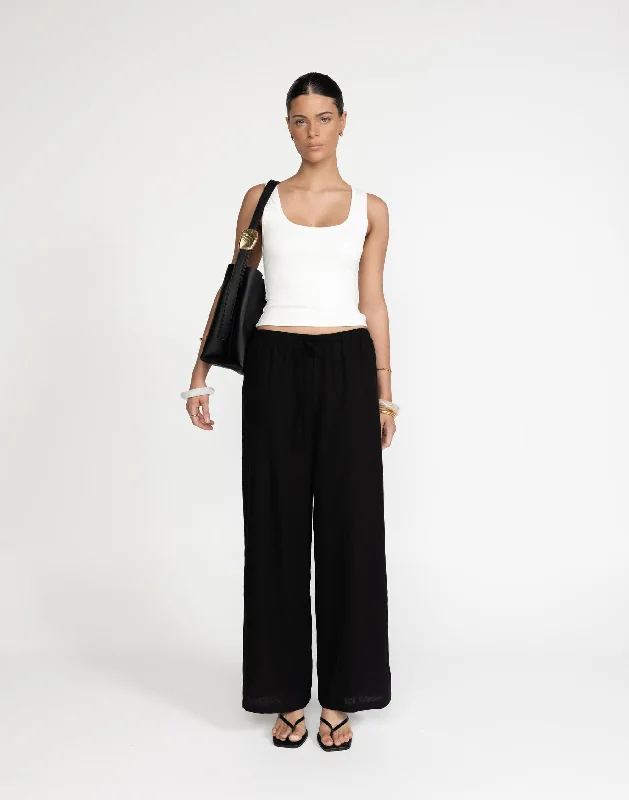 Anderson Pants (Black) Relaxed Casual Leggings