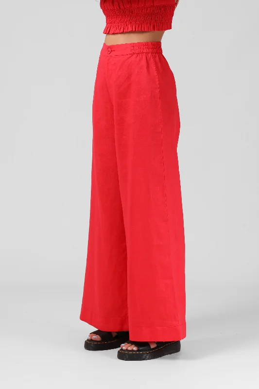 Canguu Pant - Poppy Red Stretch Fit Pants