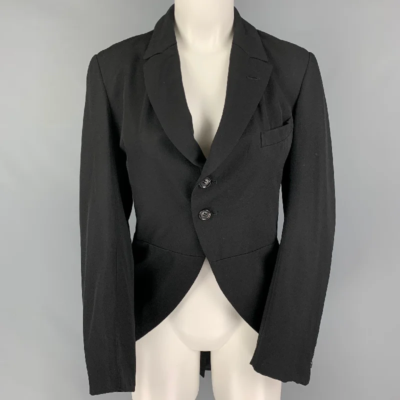 COMME des GARCONS Size S Black Wool Tails Reversible Jacket Denim Jacket Leather Jacket Suede Jacket COMME des GARCONS Size S Black Wool Tails Reversible Jacket Denim Jacket Leather Jacket Suede Jacket
