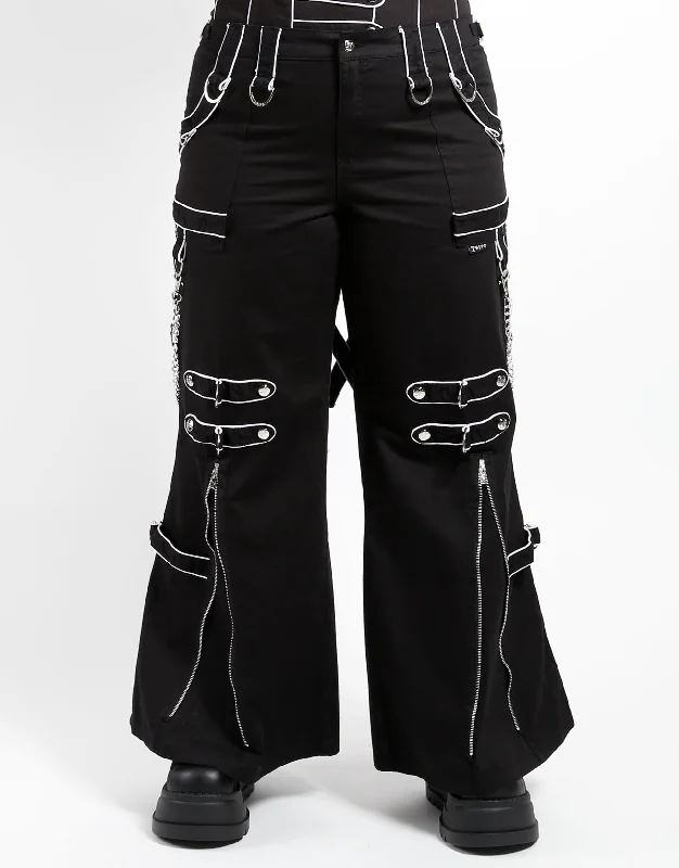 CURVE BAND DARK STREET PANT WHITE Formal Slim Pants