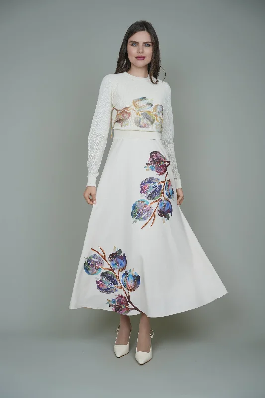 Laniko Flower Jumper & Sweater Velvet Chenille Corduroy
