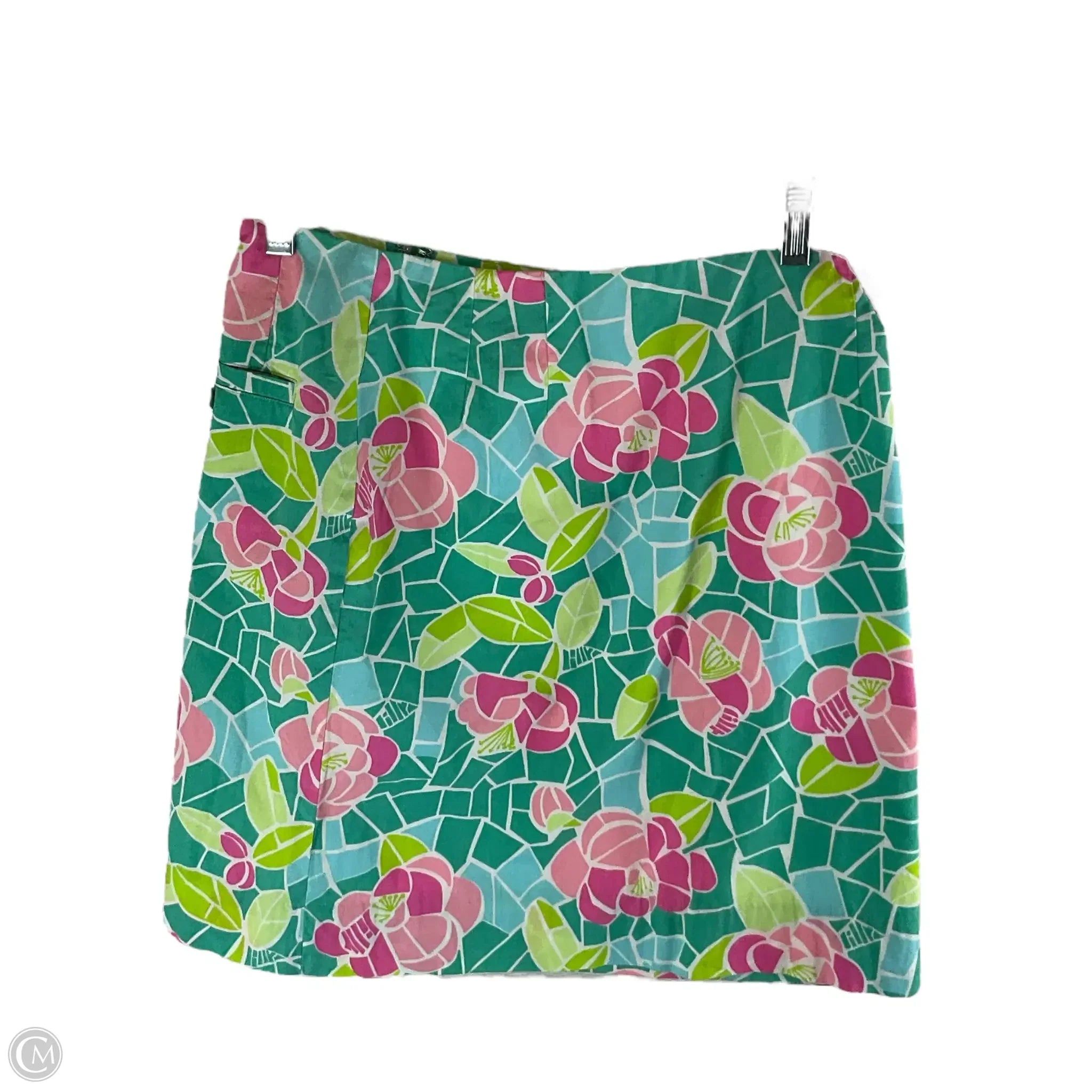 Skirt Designer By Lilly Pulitzer In Green, Size: 6 patchwork skirt art