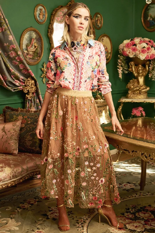 Crafted Field Skirt leather skirt bold