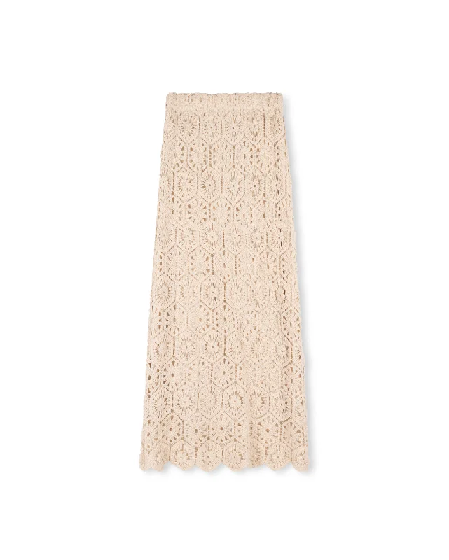 Blazing Crochet Maxi Skirt wool skirt thick