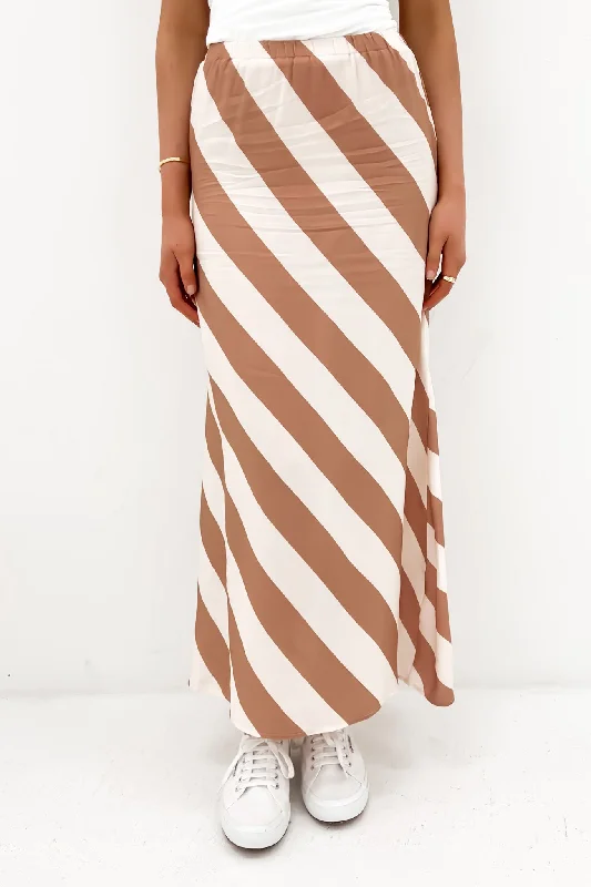 Soren Maxi Skirt Brown leather skirt bold