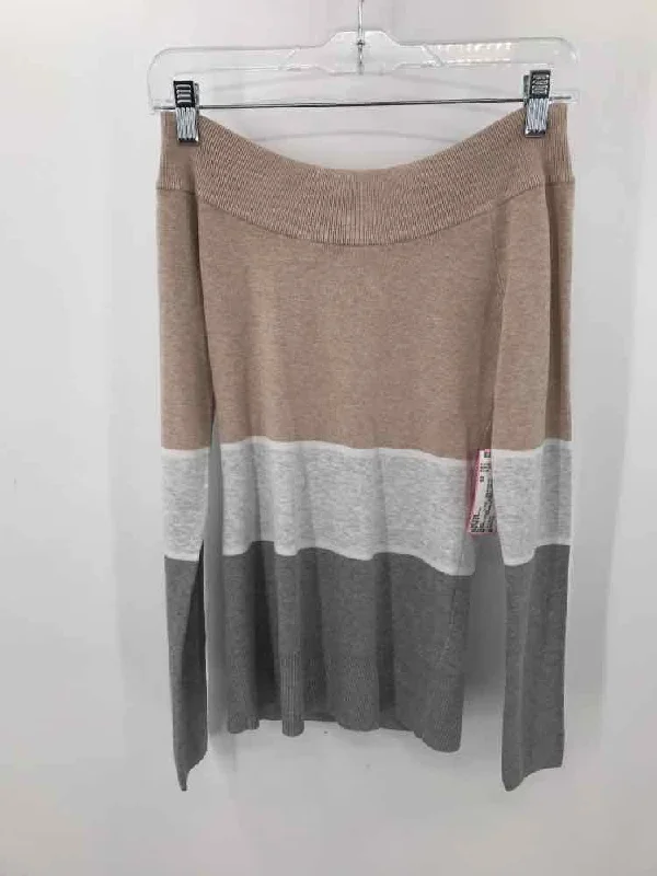 Pre-Owned WHBM Grey Size XS Sweater Solid Print Embellished