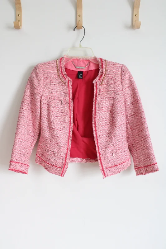 White House Black Market Shimmer Blazer Jacket | 0 Hoodie Zip-Up Jacket Button-Up Jacket White House Black Market Shimmer Blazer Jacket | 0 Hoodie Zip-Up Jacket Button-Up Jacket