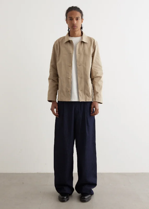 Kerlouan Logo Jacket Notch Collar Peter Pan Collar Cowl Neck