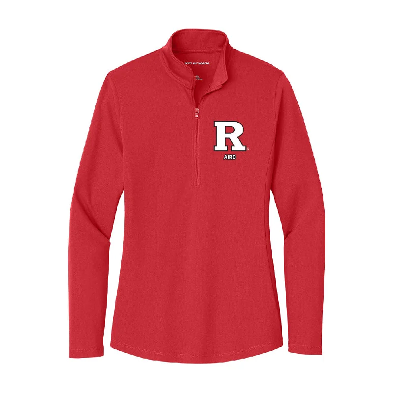 Rutgers - NCAA Women's Gymnastics : Elia Aird - Women's Lightweight Quarter Zip Jacket Boat Neck Shawl Collar Notched Collar Rutgers - NCAA Women's Gymnastics : Elia Aird - Women's Lightweight Quarter Zip Jacket Boat Neck Shawl Collar Notched Collar