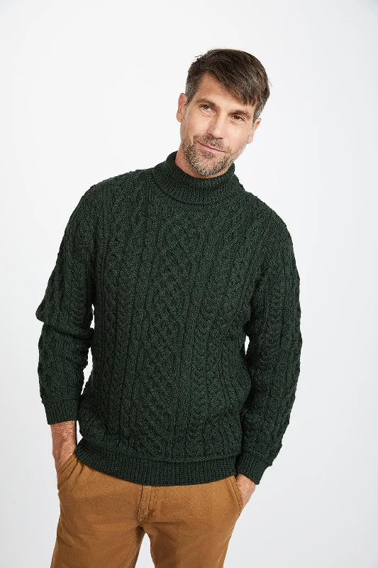 Polo / Turtleneck Aran Sweater Neon Metallic Matte