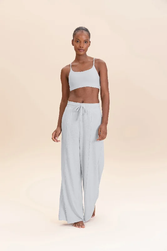 Slow Knit wide-leg pants Cozy Full-Length Pants
