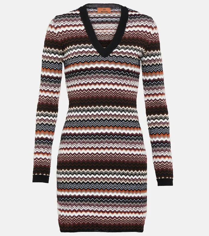 Missoni Zig Zag sweater dress Ribbed Striped Patterned