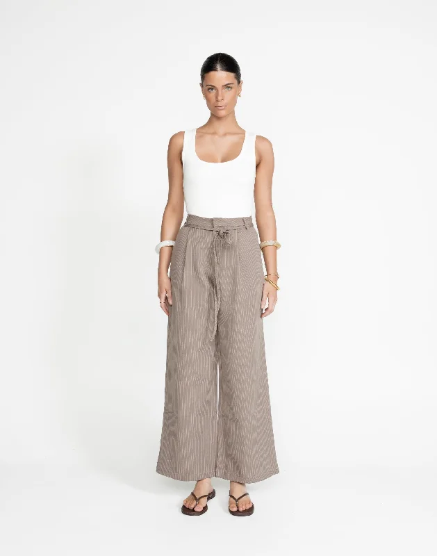 Mason Pants (Taupe Pinstripe) Comfortable Cargo Pants