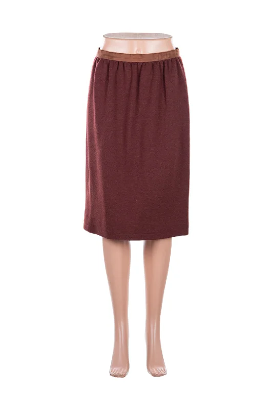Red Skirt silk skirt elegant