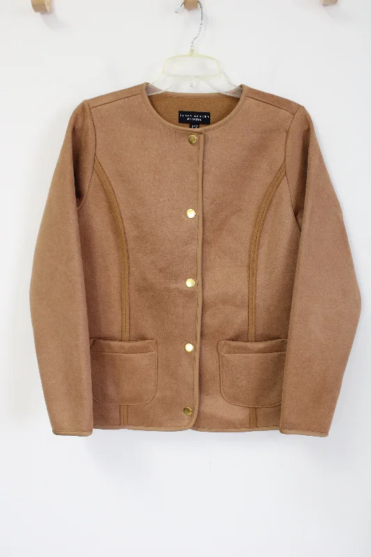Susan Graver Weekend Sueded Fleece Lined Jacket | XXS One-Shoulder Jacket Off-the-Shoulder Jacket Asymmetrical Jacket Susan Graver Weekend Sueded Fleece Lined Jacket | XXS One-Shoulder Jacket Off-the-Shoulder Jacket Asymmetrical Jacket