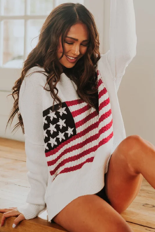 4th of July Sweater Mesh Fabric Canvas Fabric Denim Fabric