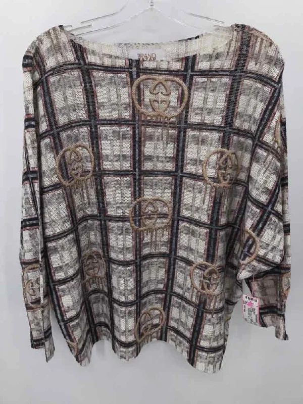 Pre-Owned Brand Bazar Ivory Size One Size Sweater Houndstooth Herringbone Solid