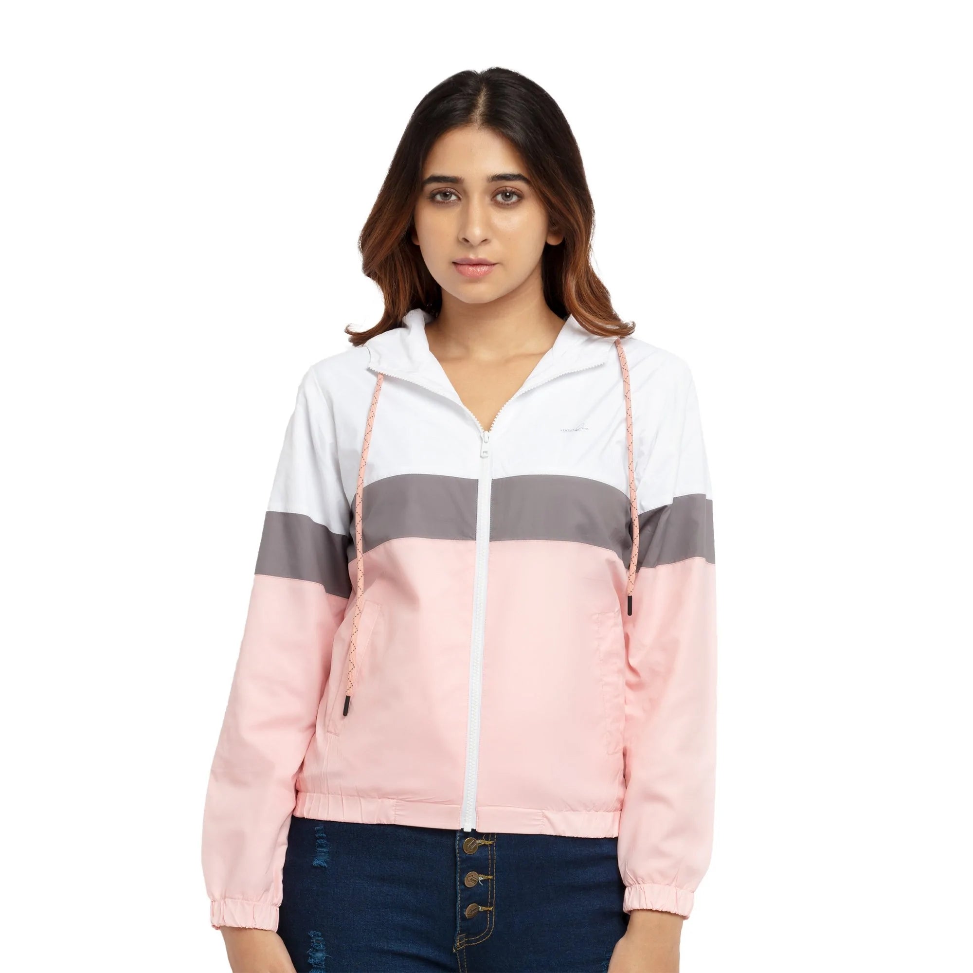 Womens Quilted High Neck Jacket Ribbed Jacket Pleated Jacket Ruffled Jacket
