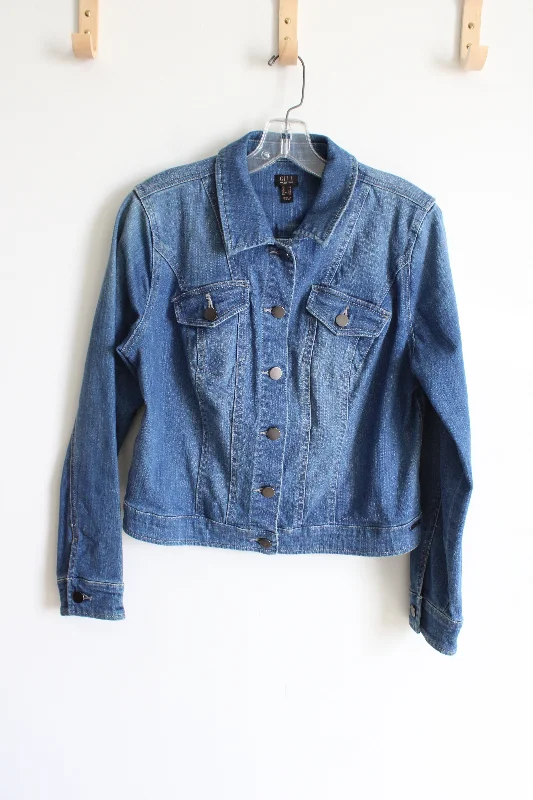 G.I.L.I. Denim Jacket | 8 Boat Neck Shawl Collar Notched Collar