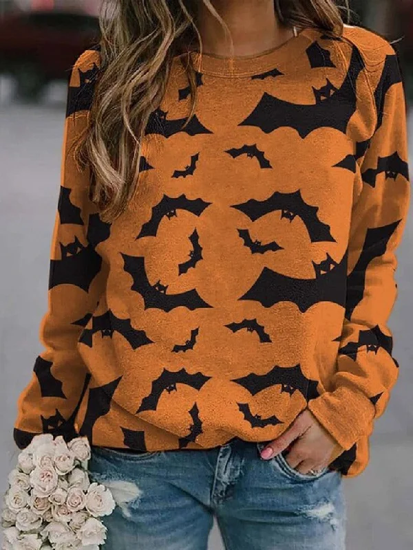 Round Neck Bat Sweater Modern Contemporary Chic