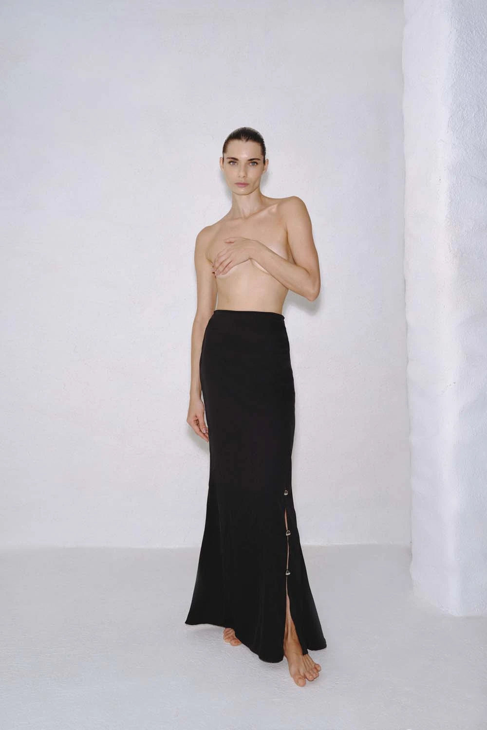 Katio Maxi Skirt linen skirt light
