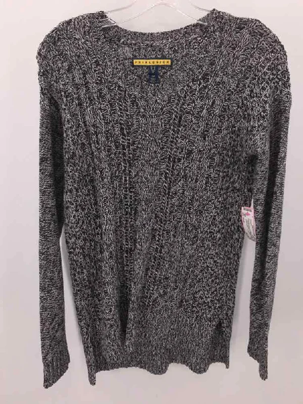 Pre-Owned Prince & fox Grey Size Small Sweater Open Front Closed Front Wrap Front