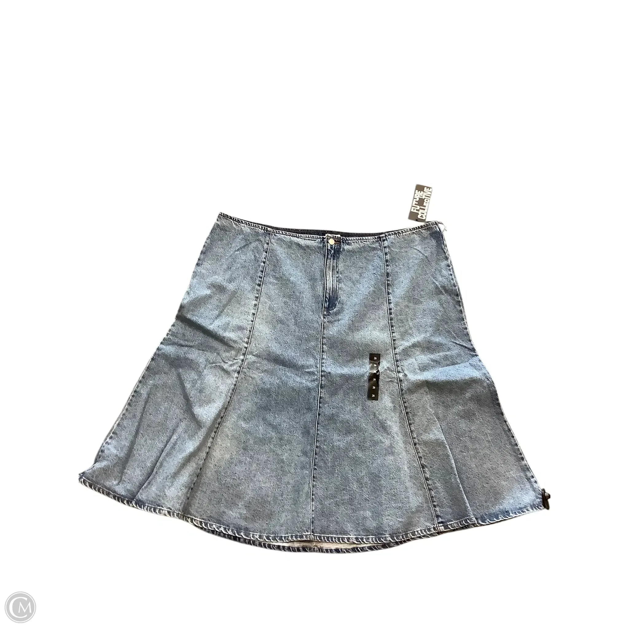 Skirt Midi By Target-designer In Blue Denim, Size: 26 linen skirt natural