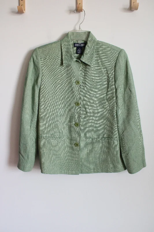 Lands' End Green Linen Jacket | 4 Petite Lace Jacket Ribbed Jacket Sequined Jacket
