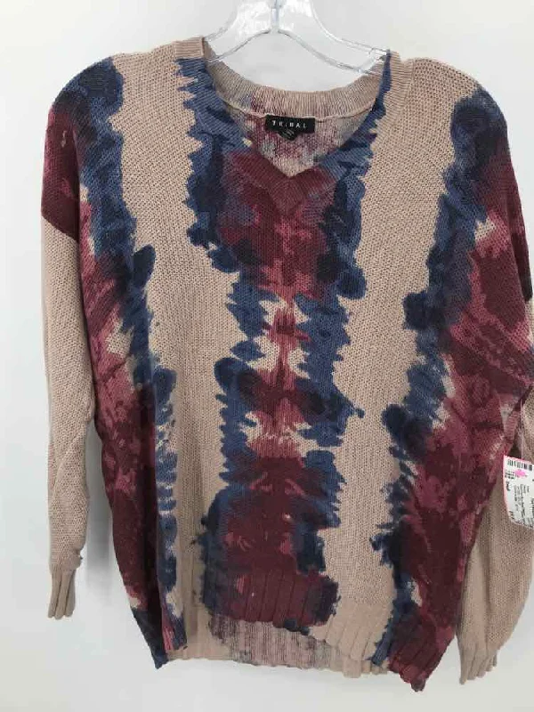Pre-Owned Tribal Tan Size Small Sweater Satin Blend Silk Blend Wool Blend