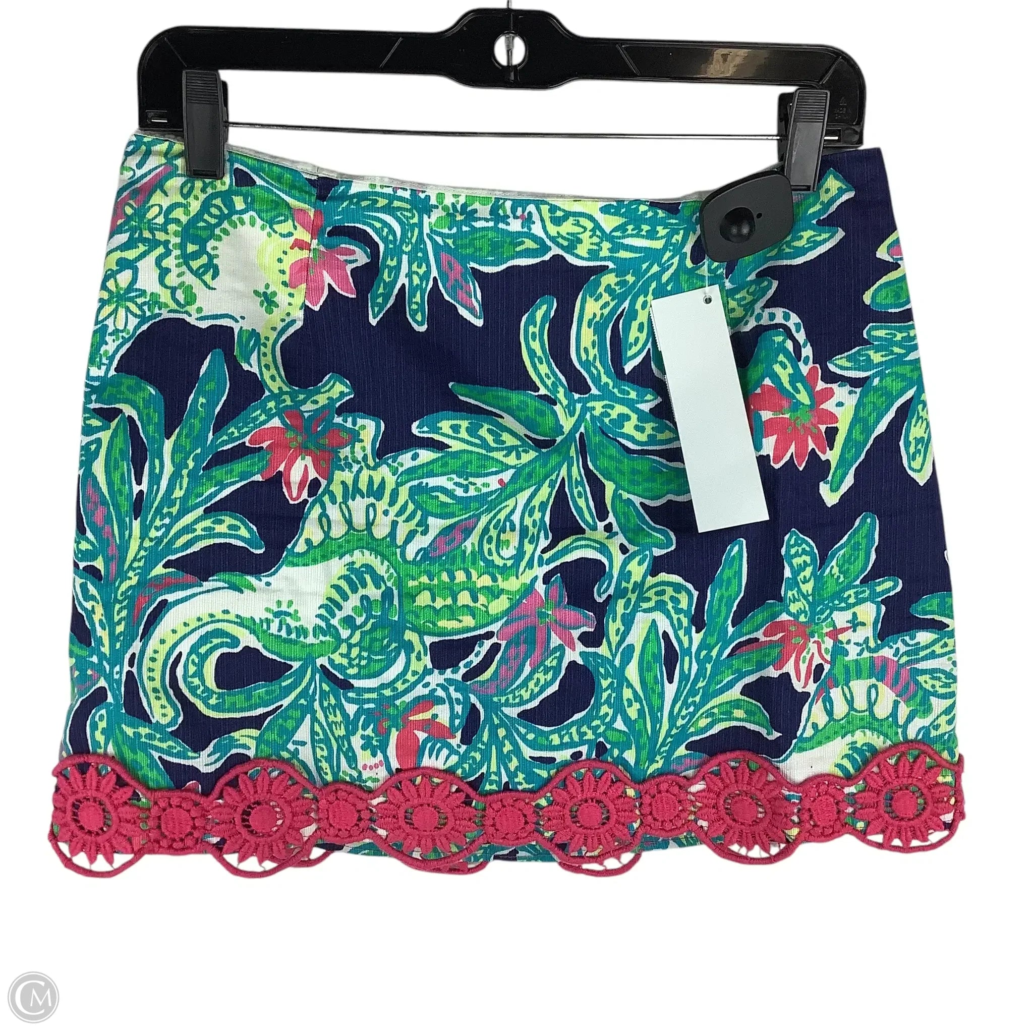 Skirt Designer By Lilly Pulitzer In Blue, Size: 4 elastic waist skirt