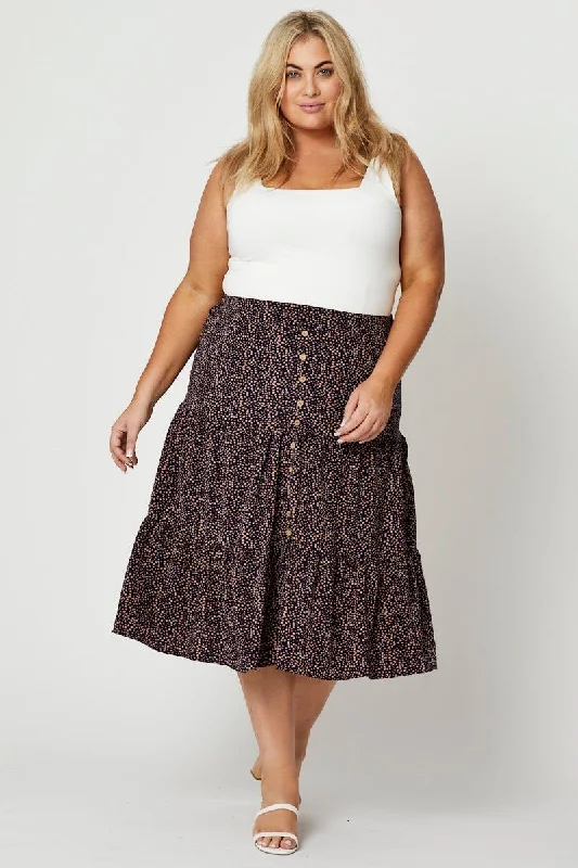 Animal Print Midi Skirt Tie cashmere skirt soft