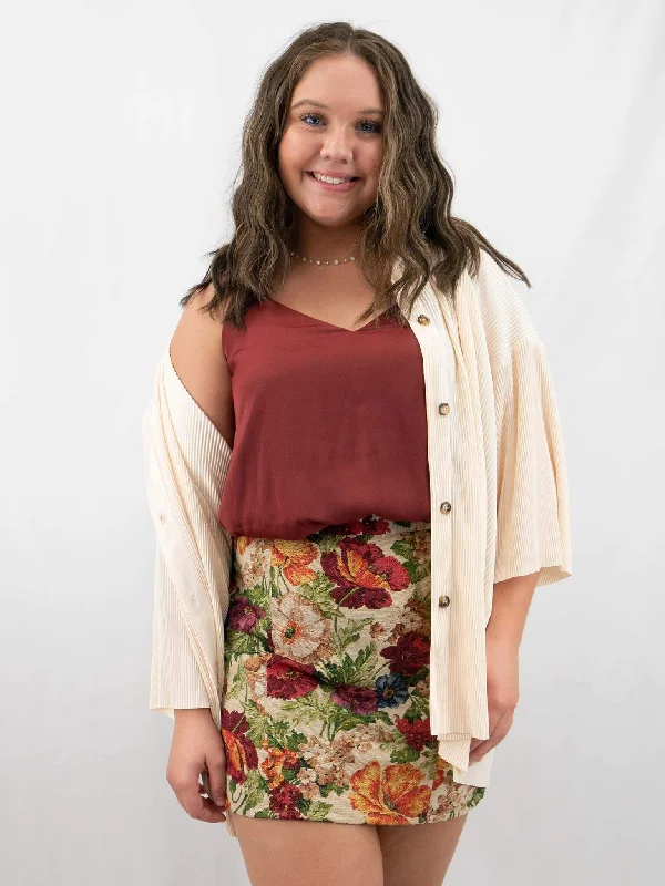 Floral Vintage Mini Skirt lace skirt intricate