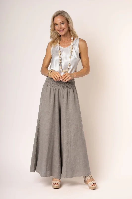Diana Linen Pant in Mocha Classic Stretch Pants