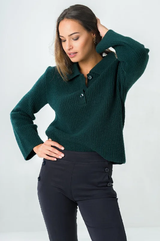 Torreya Merino Sweater Dark Green Nylon Fabric Polyester Fabric Spandex Fabric