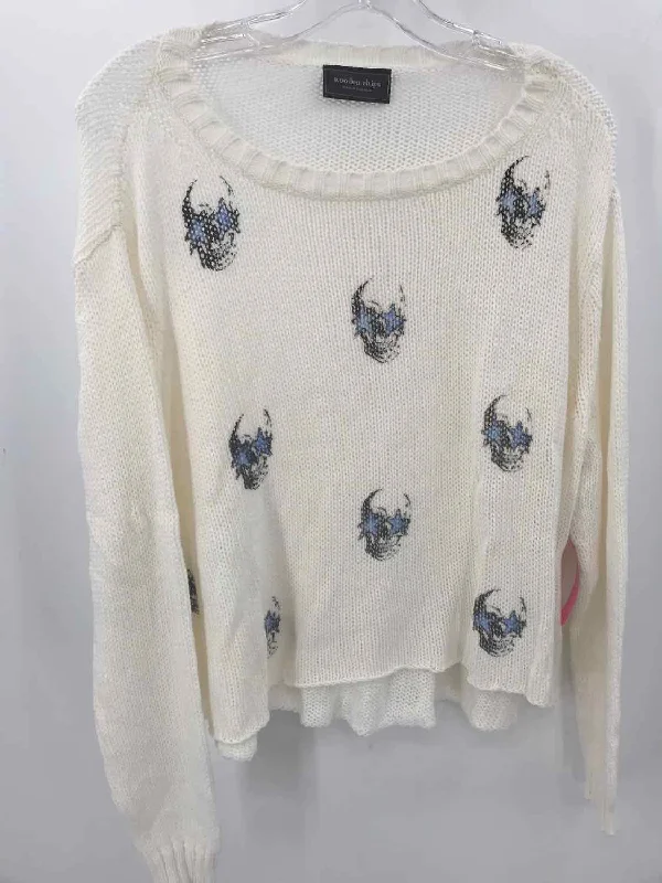 Pre-Owned Wooden Ships Ivory Size S/M Sweater Neon Metallic Matte