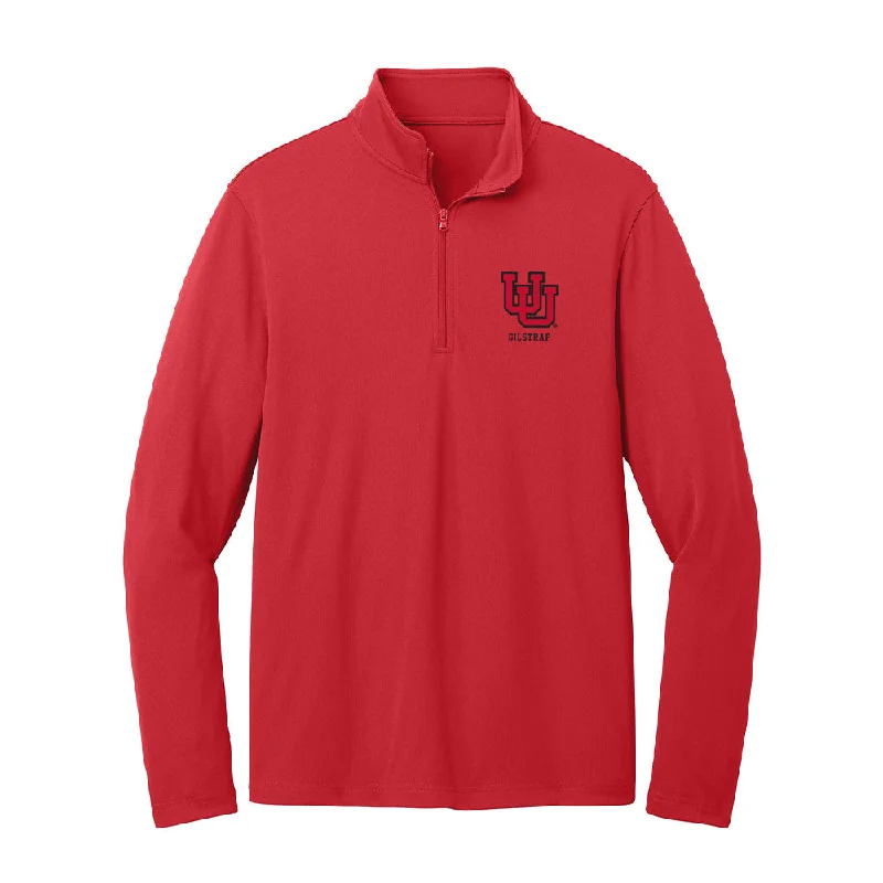 Utah - NCAA Women's Gymnastics : Jaylene Gilstrap - Lightweight Quarter Zip Jacket Boat Neck Shawl Collar Notched Collar Utah - NCAA Women's Gymnastics : Jaylene Gilstrap - Lightweight Quarter Zip Jacket Boat Neck Shawl Collar Notched Collar